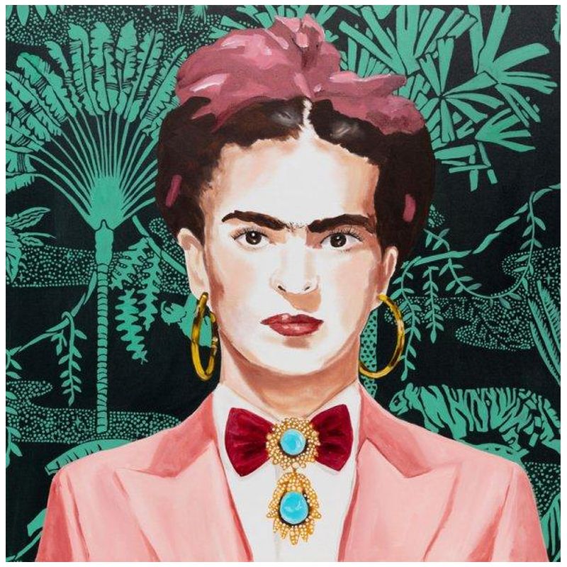 Картина Frida with Pink Power Suit and Jungle Wallpaper Мульти в Ижевске | Loft Concept 