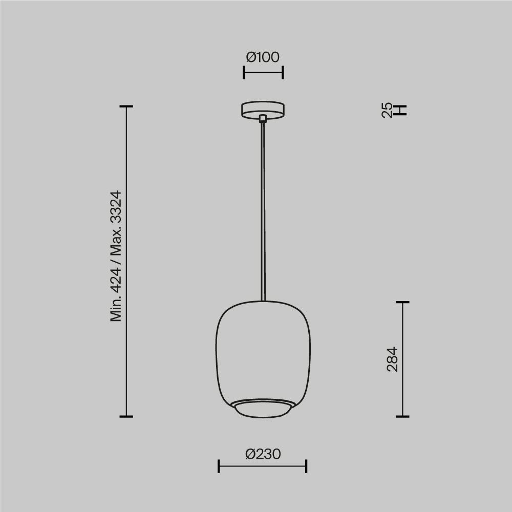 Подвесной светильник Brio Серый 3000К 12Вт в Ижевске