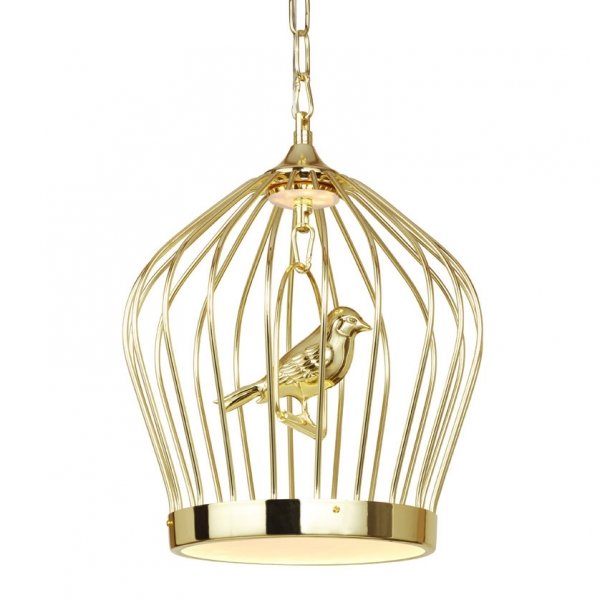 Люстра Birdcage Chandelier Gold Глянцевое золото в Ижевске | Loft Concept 