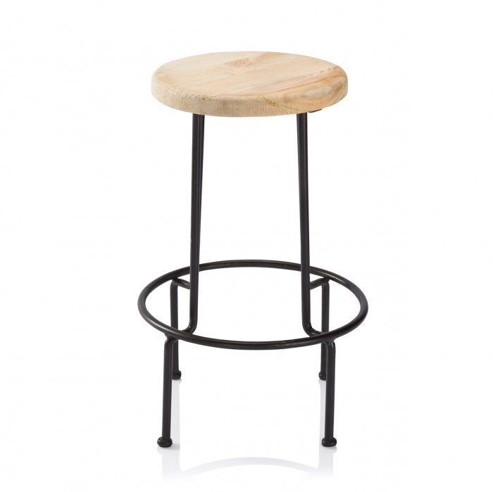 Барный стул Industrial Iron Linden Bar Stool Древесина Черный в Ижевске | Loft Concept 