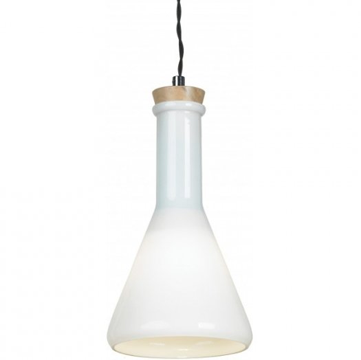 Подвесной светильник Glass Bottle Light 1 Белый в Ижевске | Loft Concept 