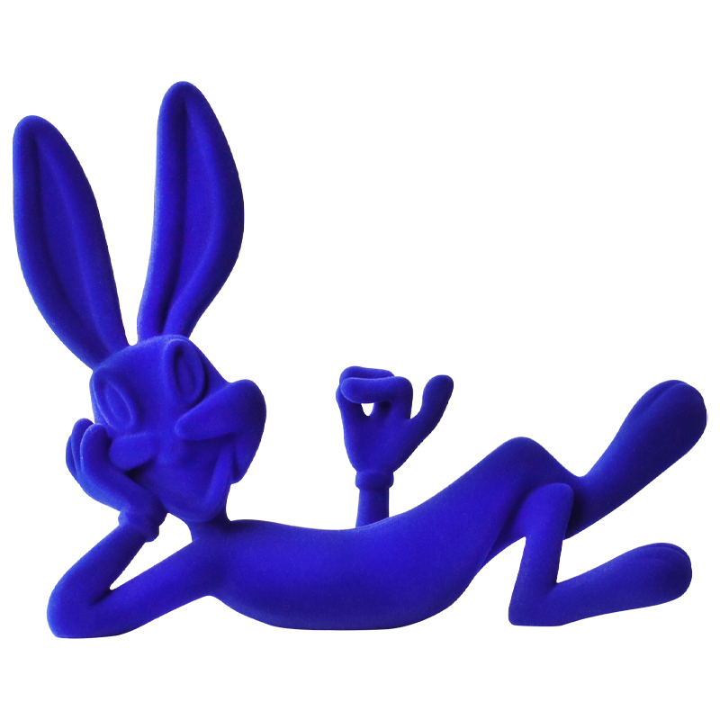 Декоративная статуэтка синий флок Bugs Bunny Blue Statuette Синий в Ижевске | Loft Concept 