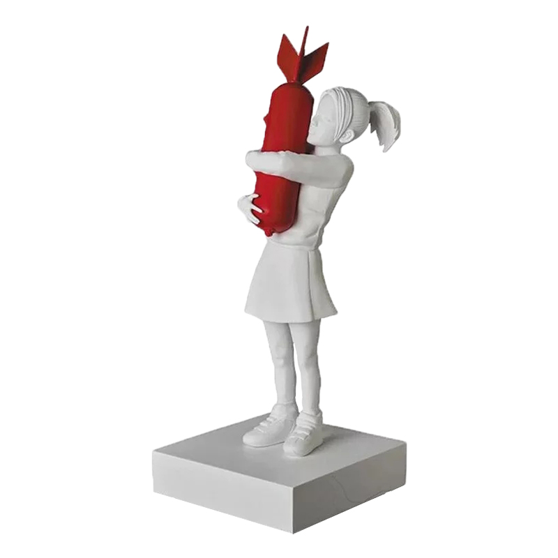 Статуэтка Banksy Bomb Hugger Sculpture Red Белый Красный в Ижевске | Loft Concept 