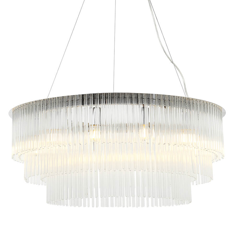 Люстра Harrison Chandelier chrome 12 lamp Хром Прозрачный в Ижевске | Loft Concept 