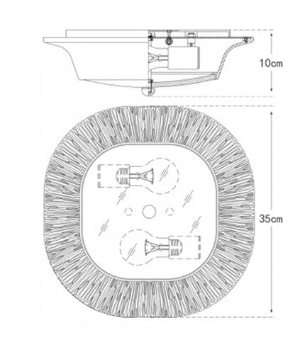 Потолочный светильник Utopia Round Sconce Gold в Ижевске