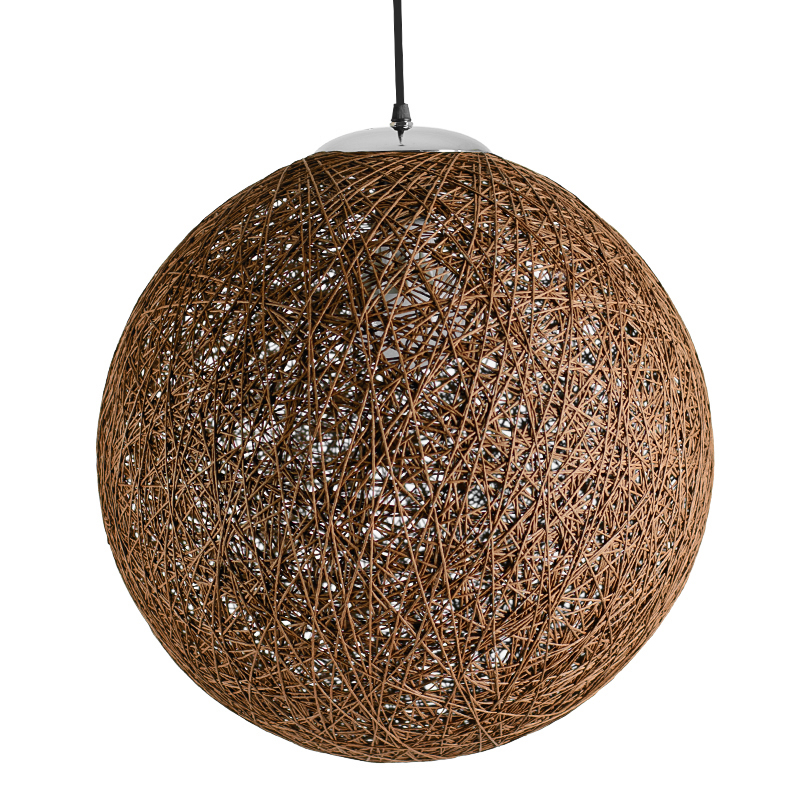 Подвесной светильник Moooi Thread Papier Mache Lamp brown Коричневый в Ижевске | Loft Concept 