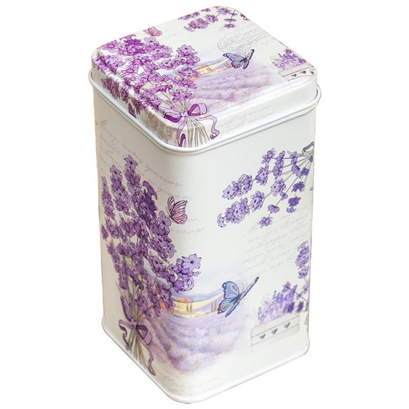 Шкатулка металлическая Lavender Bouquet Metal Box Бежевый Сиреневый Мульти в Ижевске | Loft Concept 