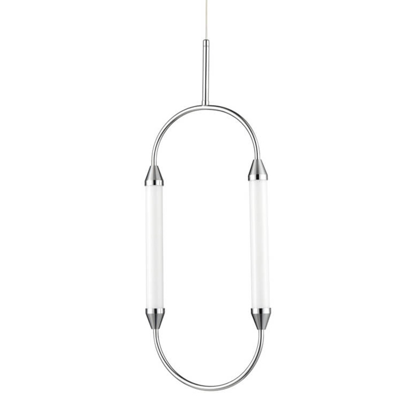 Подвесной светильник Giopato & Coombes CIRQUE Pendant Ellipse Vertical Chrome M Хром в Ижевске | Loft Concept 