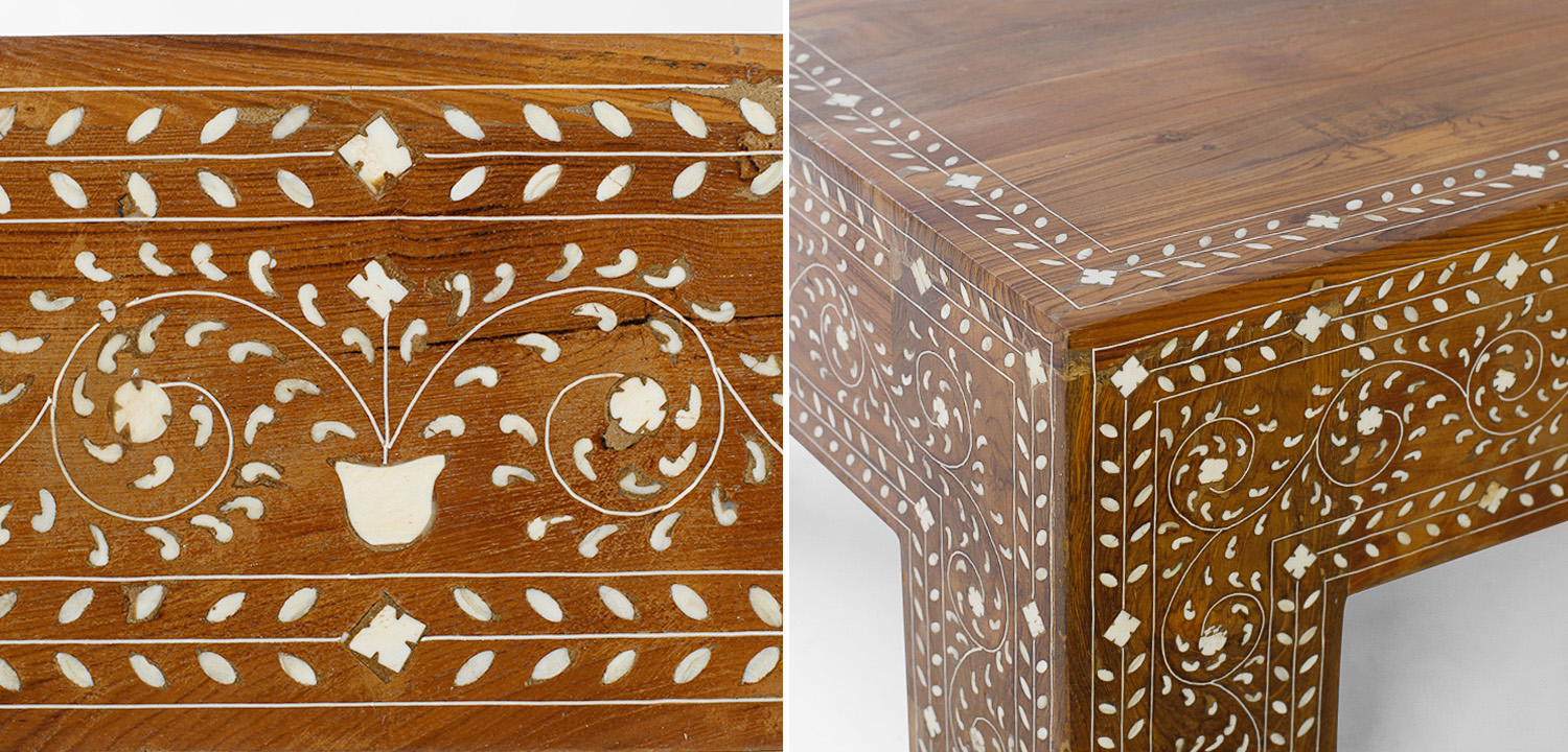 Кофейный стол Wooden Bone Inlay Coffee Table - фото №1