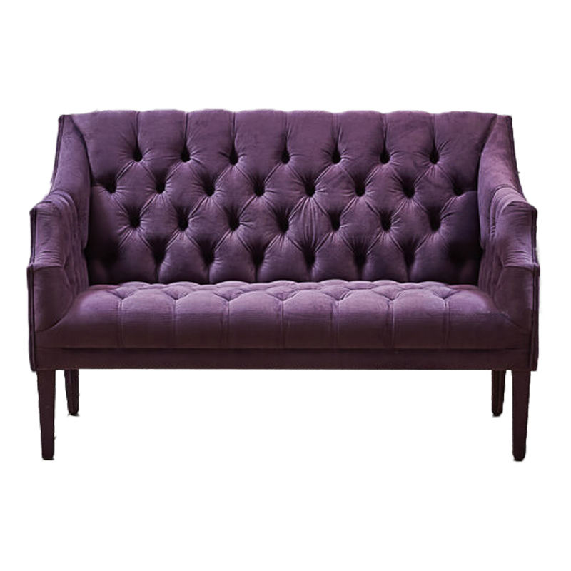 Диван Morton Capitone Sofa лиловый лен Коричневый Лиловый в Ижевске | Loft Concept 