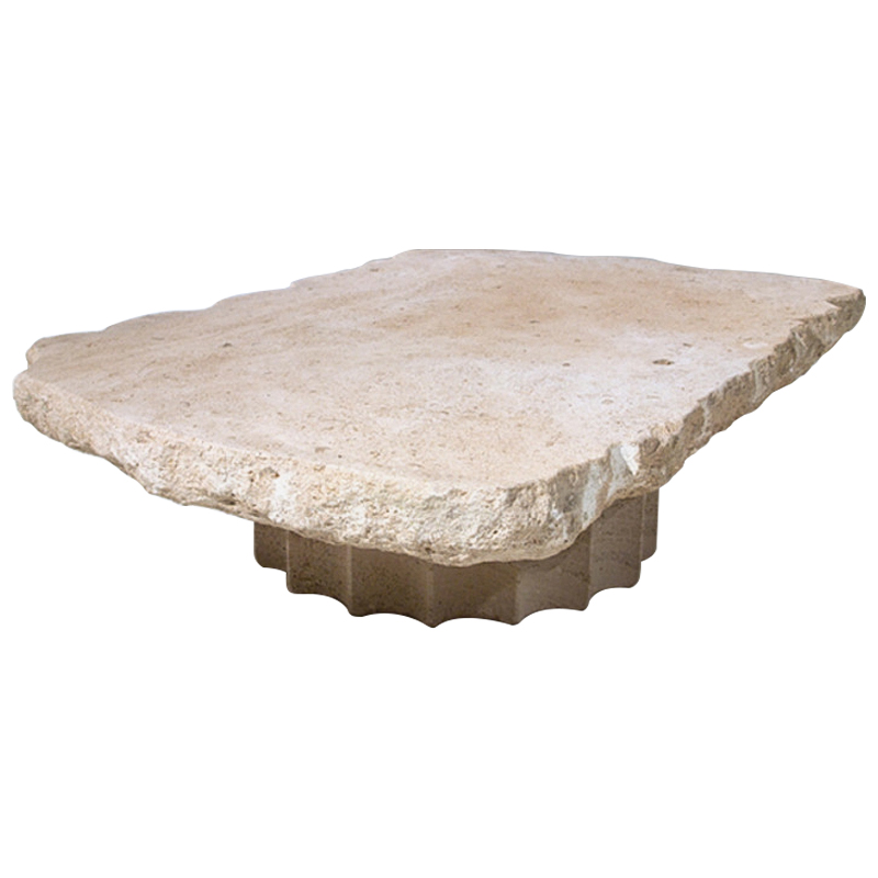 Кофейный стол Travertine Column Coffee Table Бежевый Песочный в Ижевске | Loft Concept 