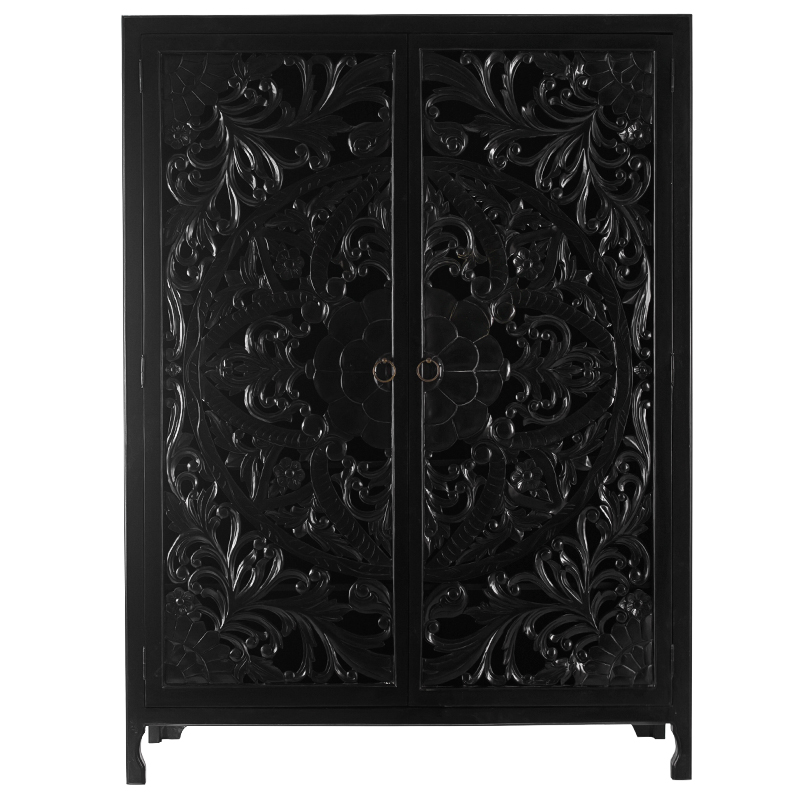 Шкаф Beauden Lace Cabinet Black Черный в Ижевске | Loft Concept 