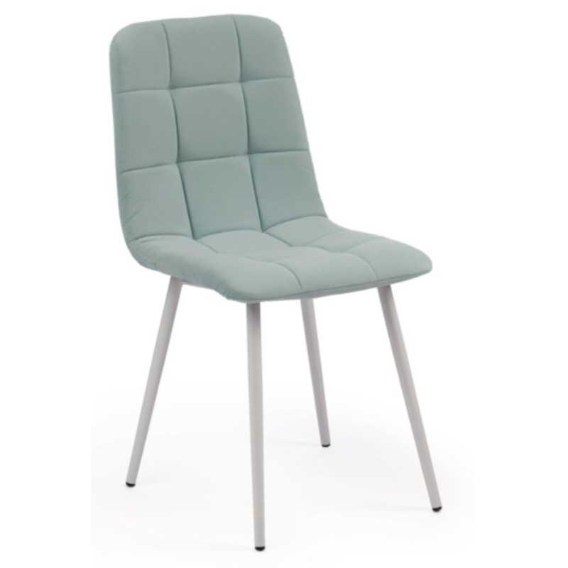 Стул Nancy Velour Light Blue Chair Светло-голубой Черный в Ижевске | Loft Concept 