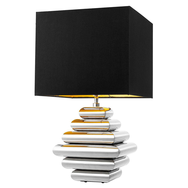 Настольная лампа Eichholtz Table Lamp Belmond Никель Черный в Ижевске | Loft Concept 