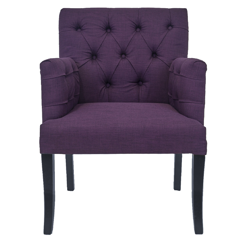 Кресло Addison Chic Armchair purple flax Фиолетовый Черный в Ижевске | Loft Concept 