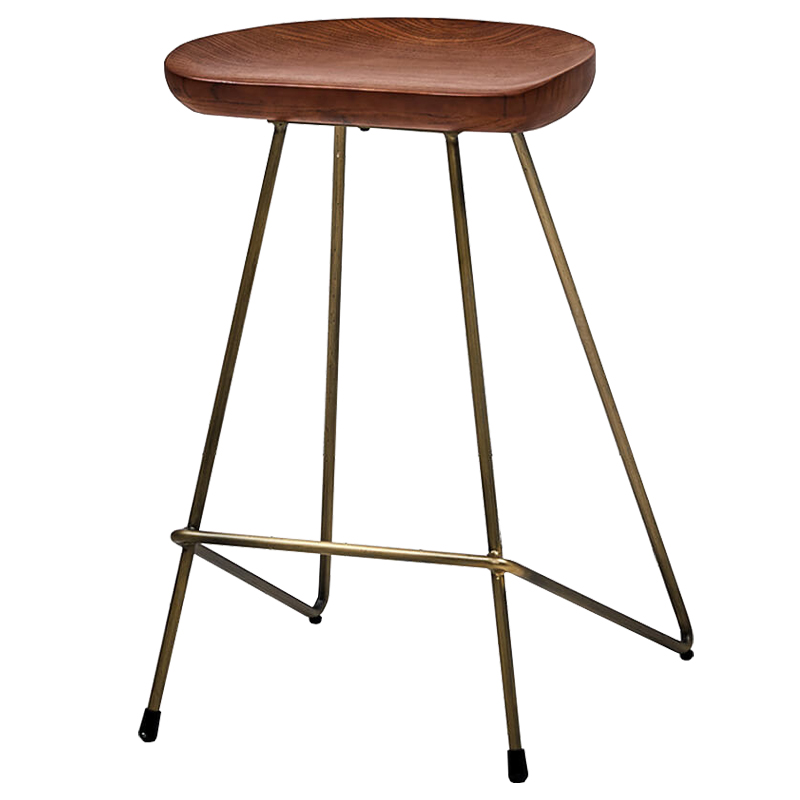 Барный стул Foester Wood Stool Бронза Коричневый в Ижевске | Loft Concept 