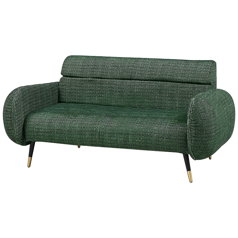 Диван Hebert Sofa Green M Зеленый Зеленый Черный Латунь в Ижевске | Loft Concept 