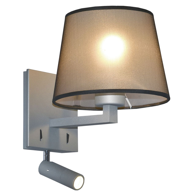 Бра с абажуром и поворотным спотом Trumpet Lamp Grey Серый в Ижевске | Loft Concept 