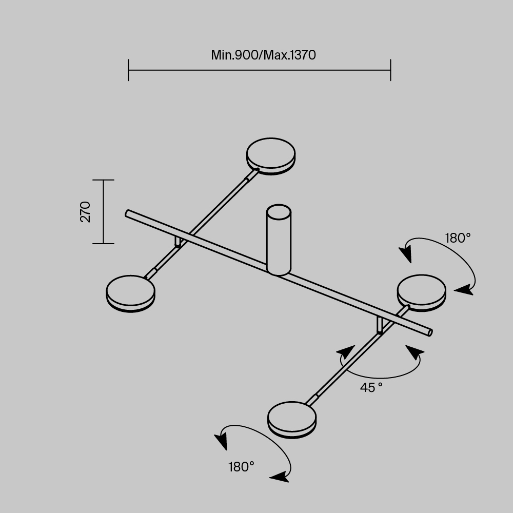 Потолочный светильник Fad 3000К 26Вт в Ижевске
