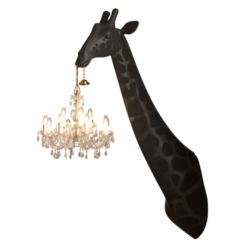 Бра черный жираф Black Giraffe Wall Lamp Sconce Chandalier Черный в Ижевске | Loft Concept 