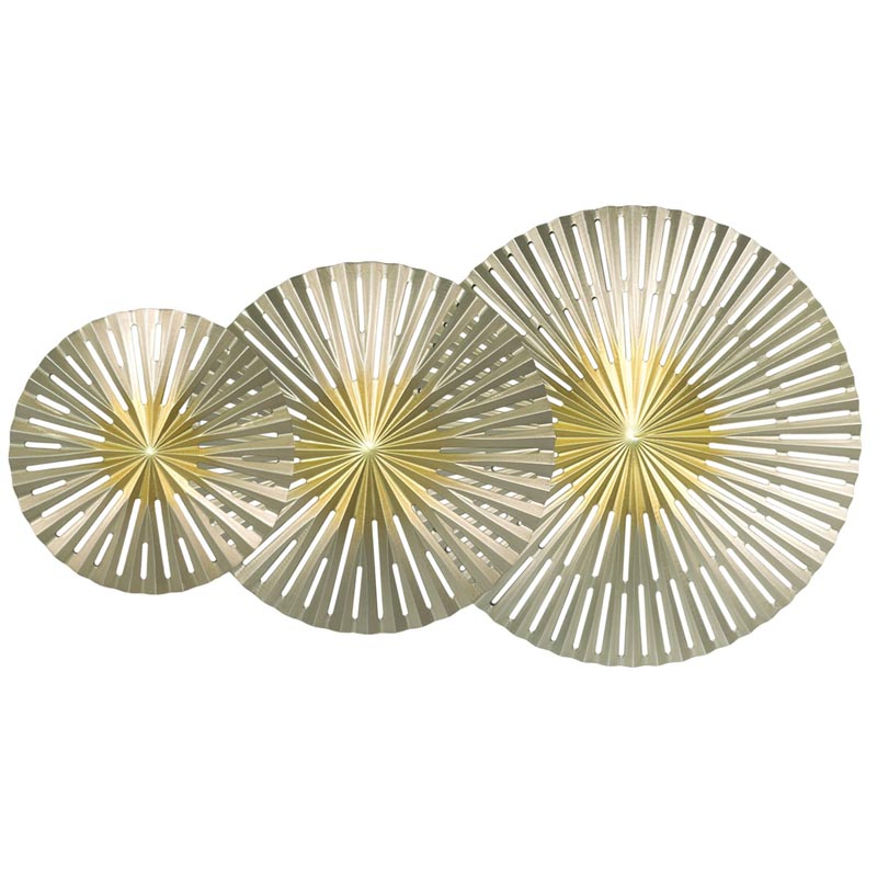 Арт-объект Apollo Gold and Silver Wall Plaque Disc gap 3 Золотой Серебряный в Ижевске | Loft Concept 