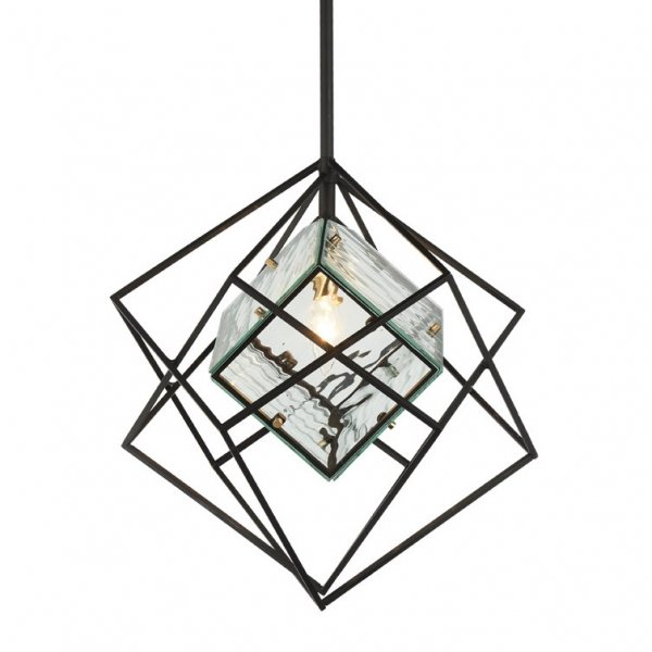 Люстра Glass Cub Pendant 40 Черный в Ижевске | Loft Concept 