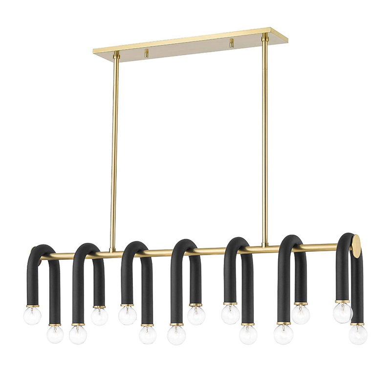 Люстра Paulson floppy chandelier gold Черный Золотой в Ижевске | Loft Concept 