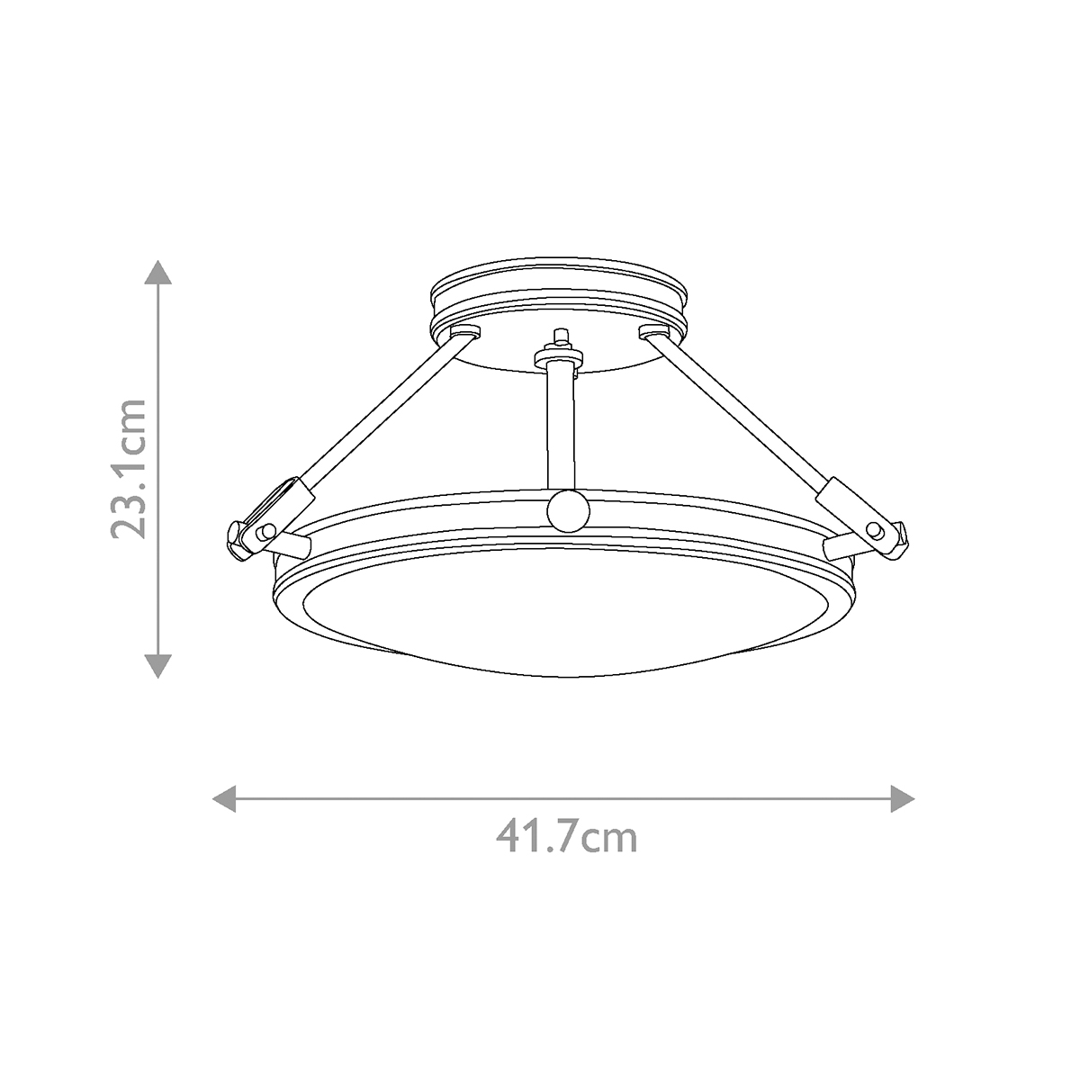 Потолочный светильник цвета латунь с плоским круглым плафоном Hinkley в Ижевске