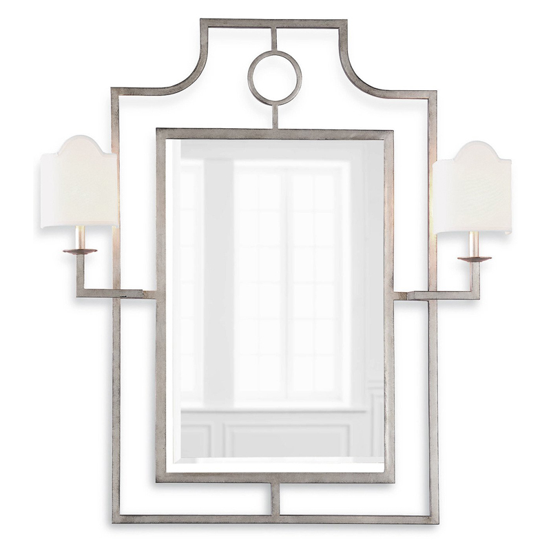 Зеркало с бра Mirror with Sconces Dairile Silver Серебряный в Ижевске | Loft Concept 