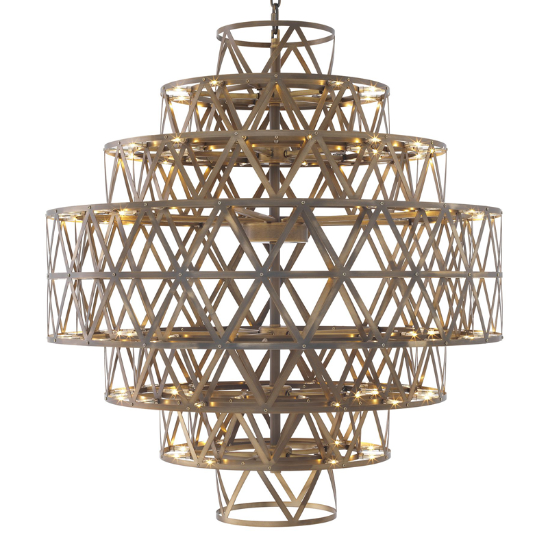 Люстра Eichholtz Chandelier Clinton brass Латунь Античная полированная в Ижевске | Loft Concept 