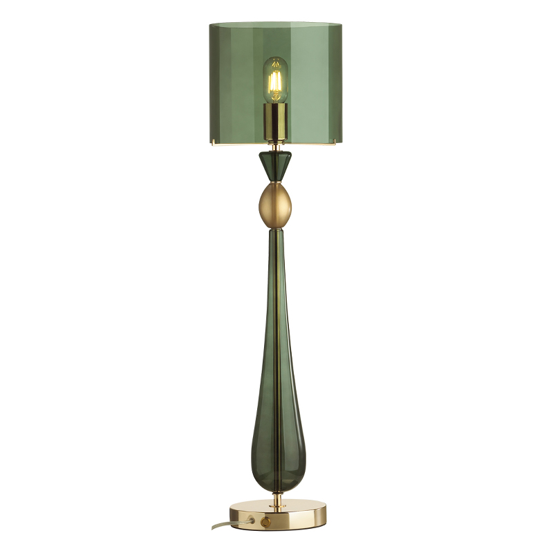 Настольная лампа Roser Green Table Lamp Зеленый Золотой в Ижевске | Loft Concept 