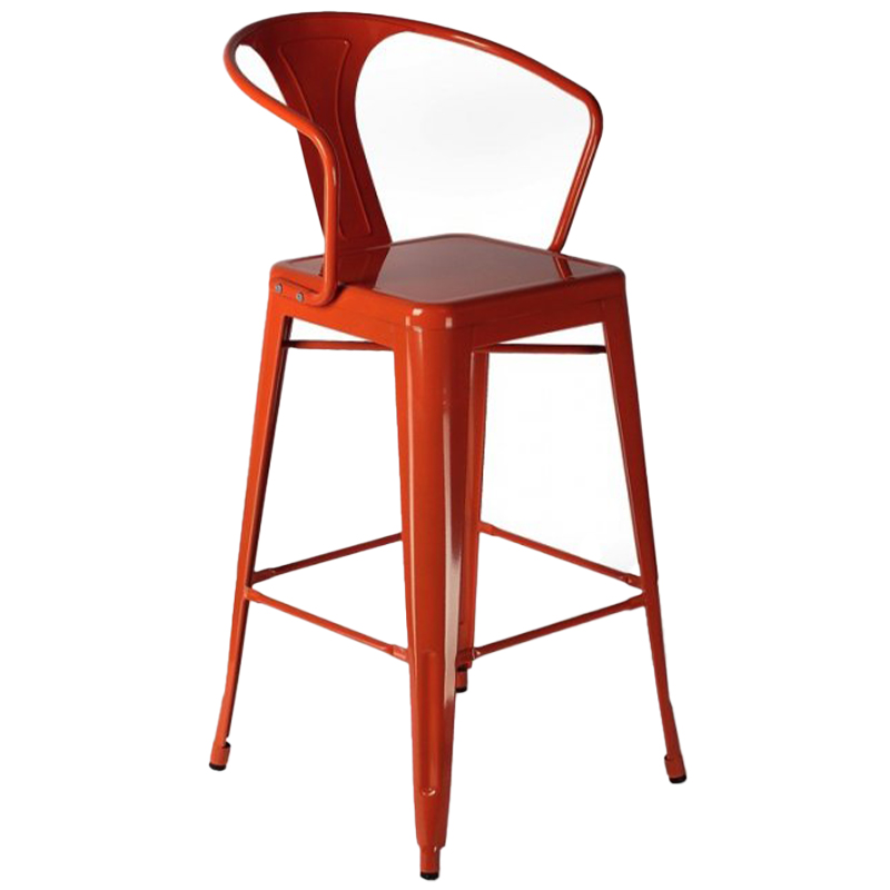 Барный стул Tolix Bar Stool 75 Armchair Backed Черный Оранжевый Красный Желтый Белый в Ижевске | Loft Concept 