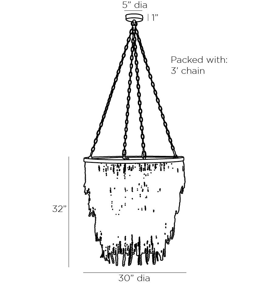 Люстра Амбре деревянные бусы LIZZY CHANDELIER в Ижевске