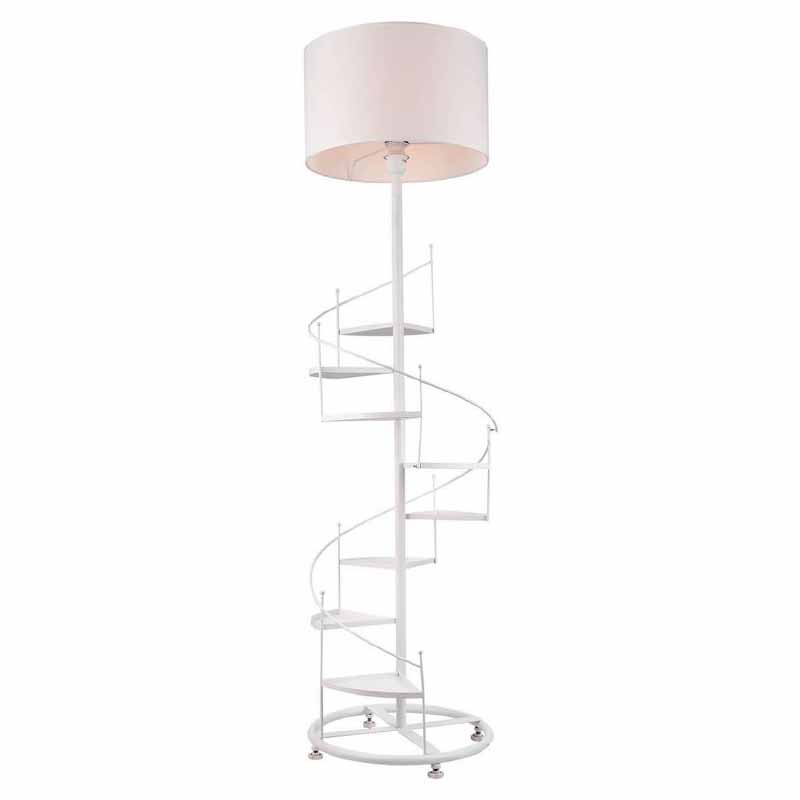 Торшер Spiral Staircase Floor Lamp White Белый в Ижевске | Loft Concept 