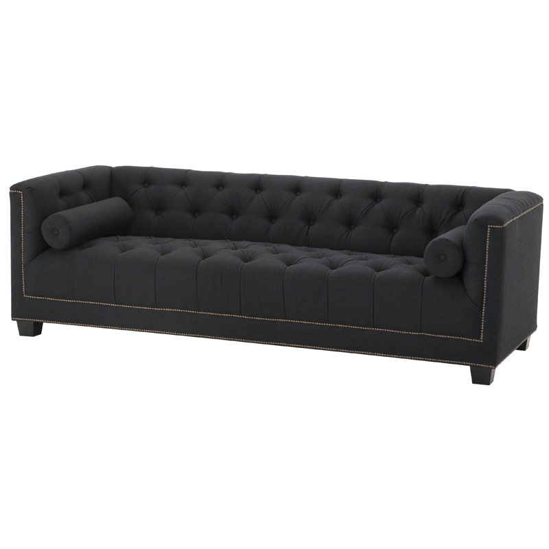 Диван Eichholtz Sofa Paolo black Черный Коричневый в Ижевске | Loft Concept 