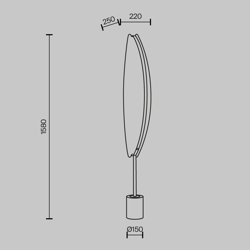 Напольный торшер светодионый Breeze 3000К 33Вт в Ижевске