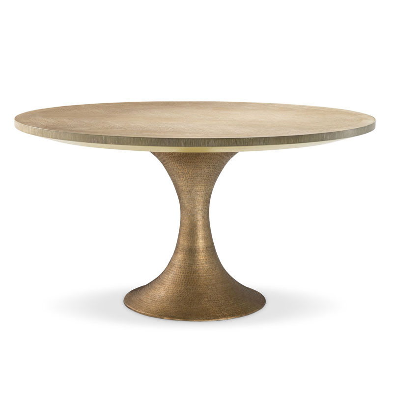 Обеденный стол Eichholtz DINING TABLE MELCHIOR ROUND brass Латунь в Ижевске | Loft Concept 