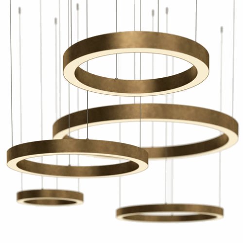 Люстра Light Ring Horizontal von Henge Глянцевое золото Латунь в Ижевске | Loft Concept 