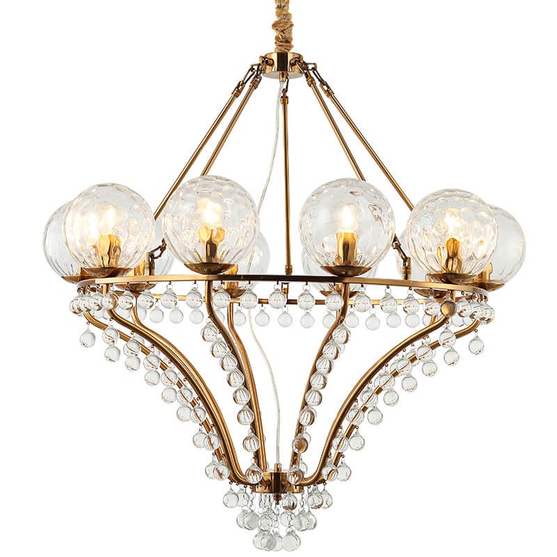 Люстра Melaine Chandelier gold Золотой Прозрачный (Transparent) в Ижевске | Loft Concept 