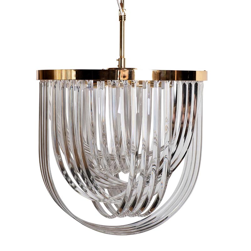 Люстра Retro FROZEN GLASS Chandelier gold Глянцевое золото в Ижевске | Loft Concept 