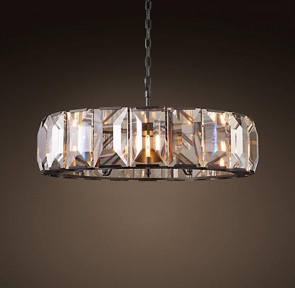 Люстра RH Harlow Crystal Round Chandelier 10 Черный в Ижевске | Loft Concept 