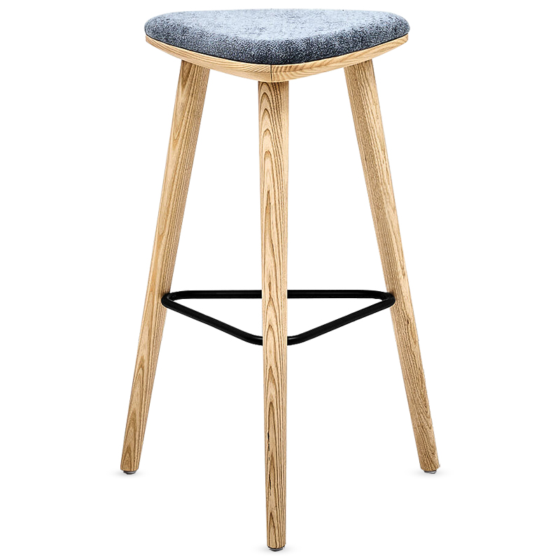 Барный стул Bitan Stool Черный Древесина Серый в Ижевске | Loft Concept 