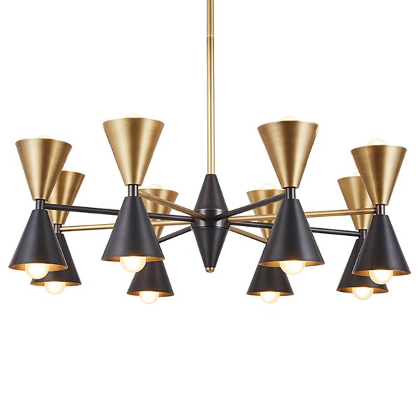 Люстра CAIRO CHANDELIER BLACK AND GOLD Золотой Черный в Ижевске | Loft Concept 