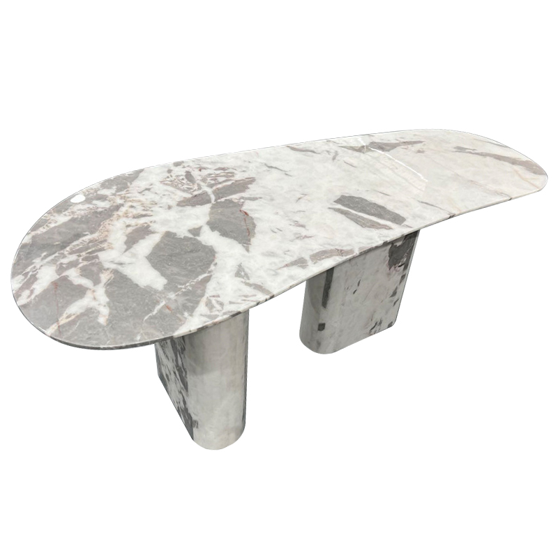 Обеденный стол Ernest Grey Marble Dining Table Серый в Ижевске | Loft Concept 