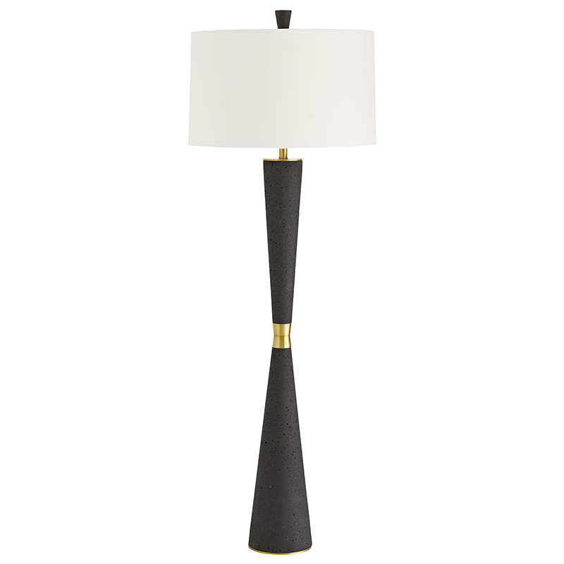 Торшер Arteriors GROM FLOOR LAMP Золотой Белый Черный в Ижевске | Loft Concept 