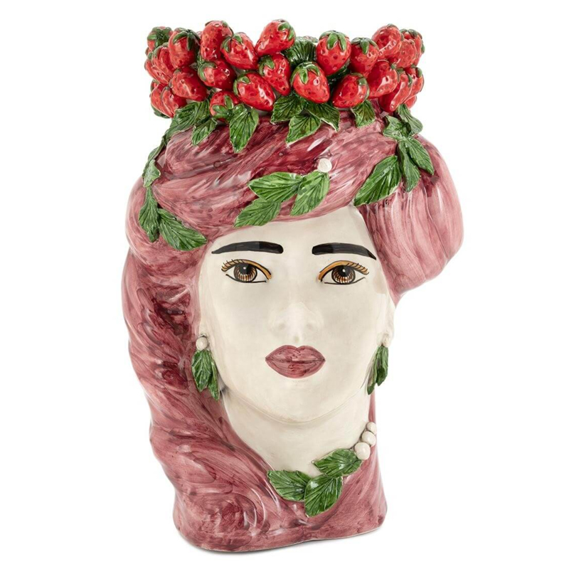 Ваза VASE STRAWBERRIES HEAD LADY BIG Red Бургундский красный в Ижевске | Loft Concept 