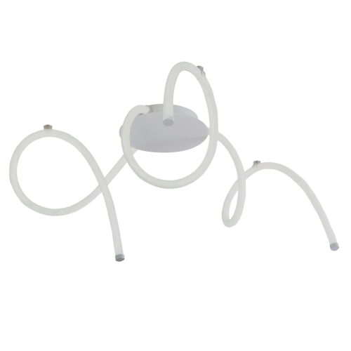 Люстра белого цвета с тремя изогнутыми светодиоидными плафонами Luke Lampco Tracer Lamp Белый в Ижевске | Loft Concept 