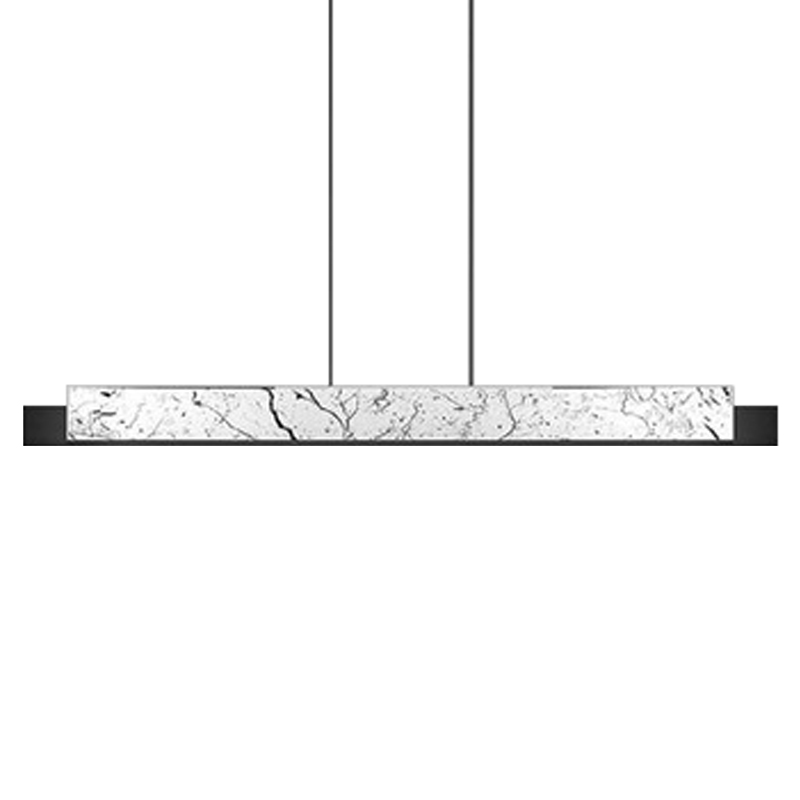 Люстра Leonce Marble Linear Chandelier White Черный Белый Мрамор Bianco в Ижевске | Loft Concept 