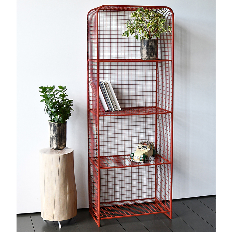 Стеллаж Weir Industrial Metal Rust Rack Красный в Ижевске | Loft Concept 