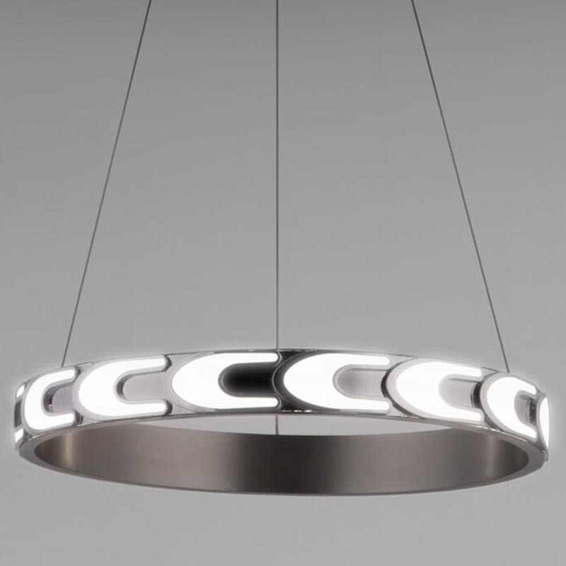 Люстра Maoris Ring Horizontal Chandelier D45 Никель Сатин в Ижевске | Loft Concept 